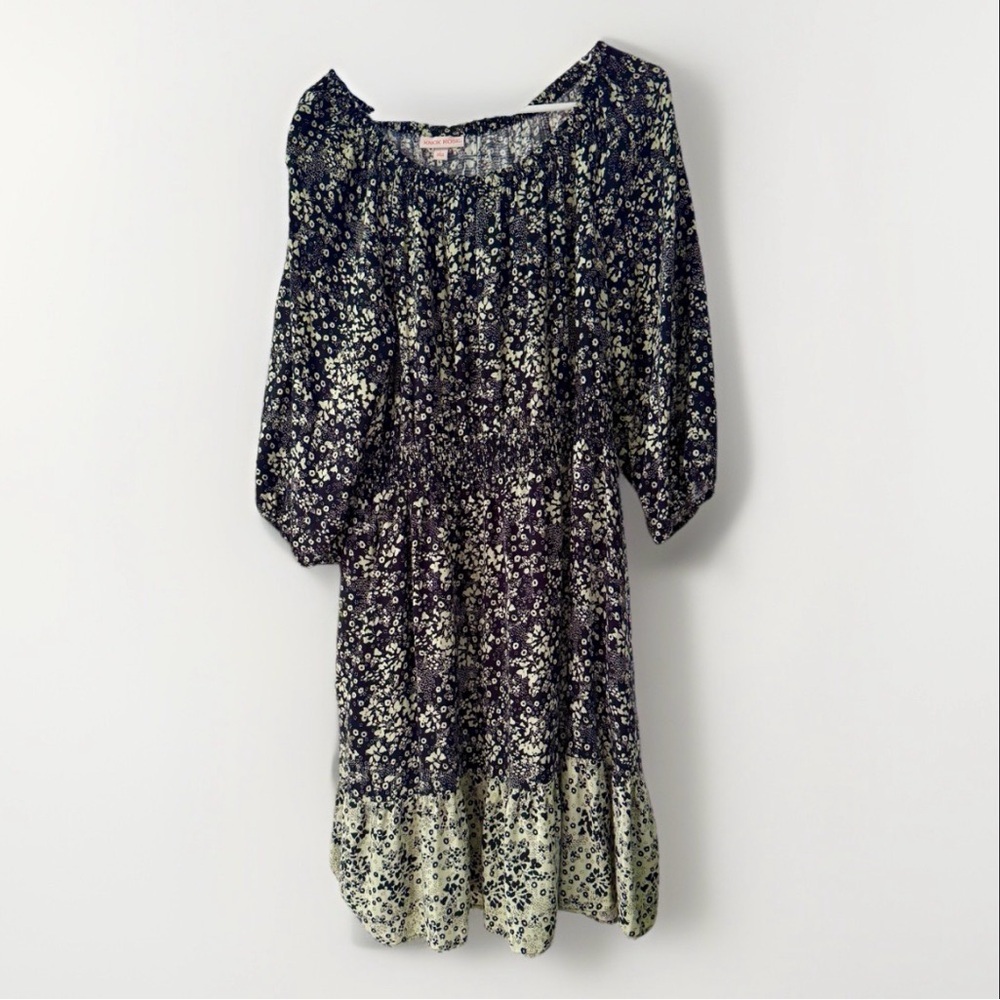 Knox Rose Womens Long Sleeve Dress Size L Prairie Floral Printed Pockets Swing - Picture 4 of 10